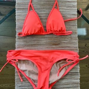 JCREW Hot pink bikini set